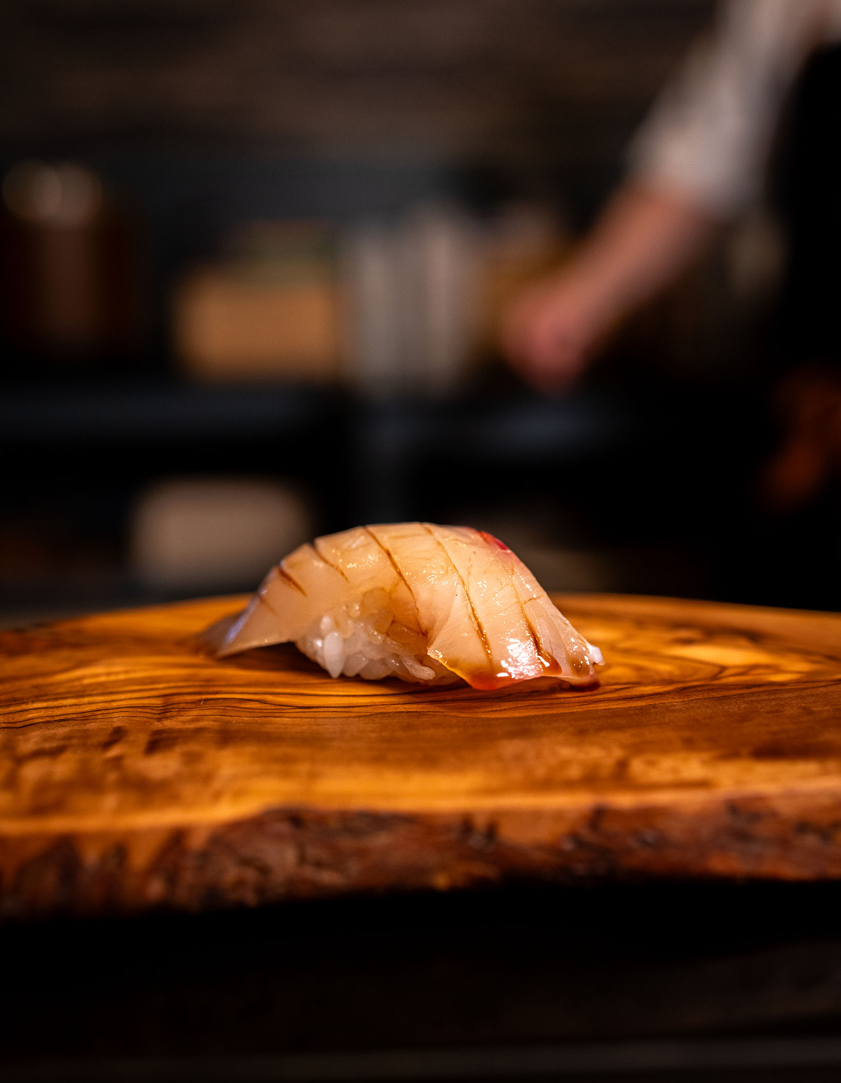 A precise sushi course prepared at Craft Omakase